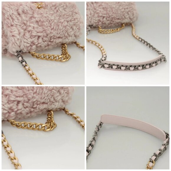 CHANEL Shearing Chain CHANEL 19 Bag Mouton 2way Pink M95573 CC Auth 116258AM - Picture 16 of 16